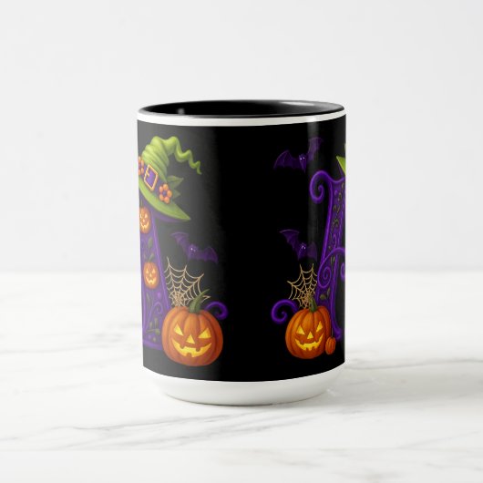 Hexchy Halloween Initial "A"-Tasse Tasse (Zentrum)