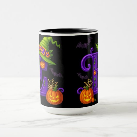 Hexchy Halloween Initial "E"-Tasse Tasse (Zentrum)