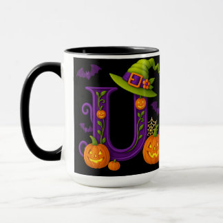 Hexchy Halloween Initial "U"-Tasse Tasse