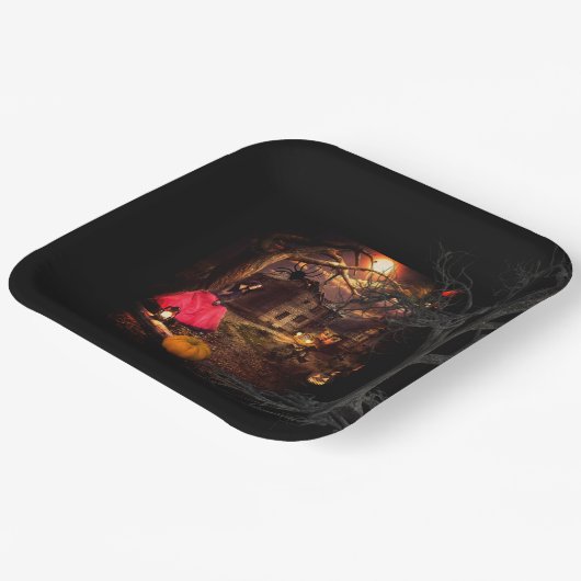 Hexchy Halloween Pappteller (Gewinkelt)