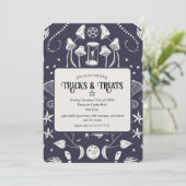 Hexchy Halloween-Party Mystic Occult Symbols Adult Einladung (Stehend Vorderseite)