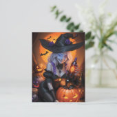 Hexchy Halloween Postkarte (Stehend Vorderseite)