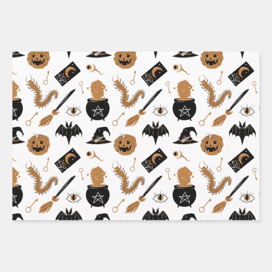 Hexchy Halloween Wrapping Paper Geschenkpapier Set (Vorderseite 2)