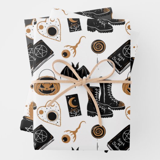 Hexchy Halloween Wrapping Paper Geschenkpapier Set (Beispiel)