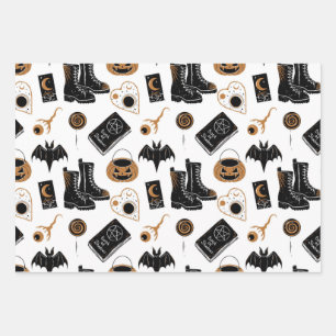 Hexchy Halloween Wrapping Paper Geschenkpapier Set