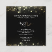 *~* Hexchy Hand Gold Schlange Moon Magic Boho Blac Quadratische Visitenkarte (Rückseite)