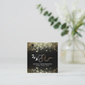 *~* Hexchy Hand Gold Schlange Moon Magic Boho Blac Quadratische Visitenkarte (Stehend Vorderseite)