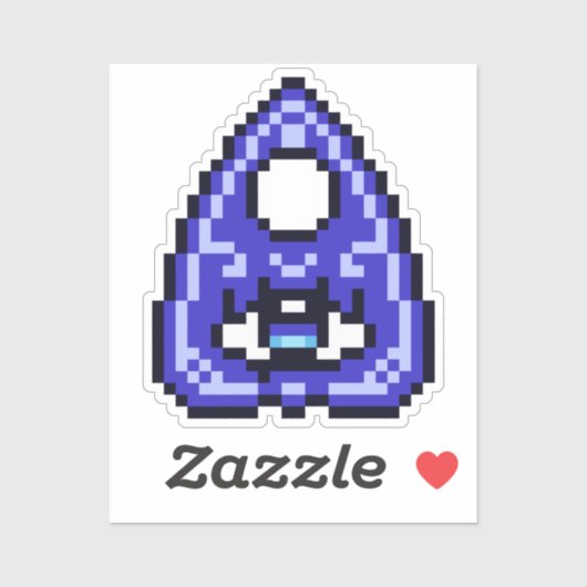 Hexchy Lila Blue Pixel Art Planchette Aufkleber (Blatt)