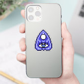 Hexchy Lila Blue Pixel Art Planchette Aufkleber (Telefon)