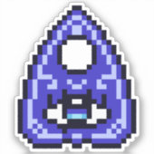 Hexchy Lila Blue Pixel Art Planchette Aufkleber (Vorderseite)