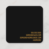 Hexchy Moon Phases Cat Quadratische Visitenkarte (Rückseite)