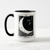 Hexchy Mystical Cat Tarot Card Schwarz/Weiß Tasse (Links)