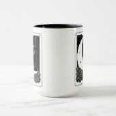 Hexchy Mystical Cat Tarot Card Schwarz/Weiß Tasse (Zentrum)