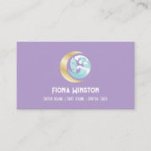 Hexchy Mystical Crystal Moon Ocean Reiki Yoga Visitenkarte (Vorderseite)
