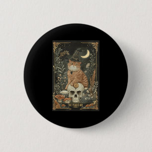 Hexchy Niedlich Cat Tarot Card Gothic Cotattecore Button