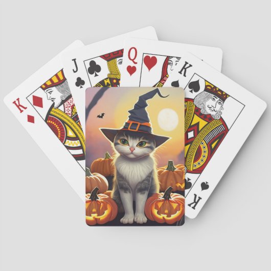 Hexchy niedlich Halloween Cat Spielkarten (Rückseite)