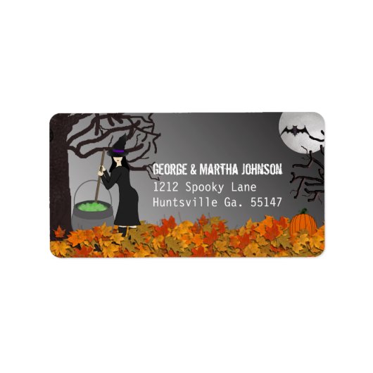 Hexchy Night Halloween Address Stickers Adressaufkleber (Vorne)