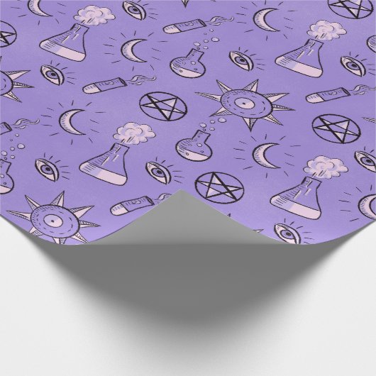 Hexchy Occult Symbols Pattern - Mystical Magic Geschenkpapier (Ecke)