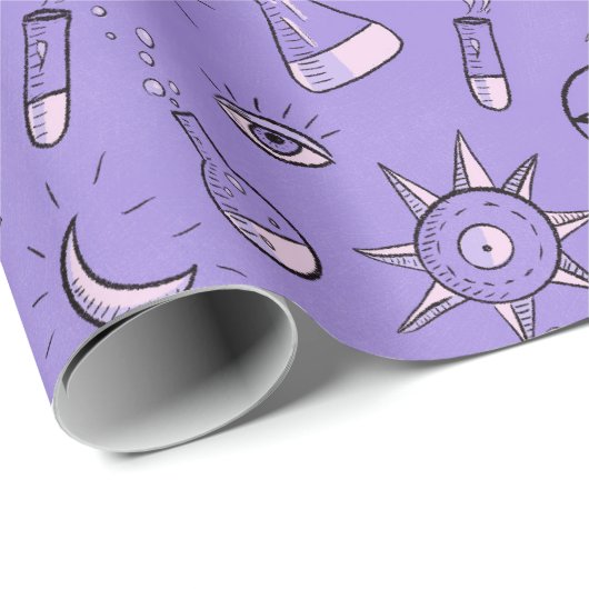 Hexchy Occult Symbols Pattern - Mystical Magic Geschenkpapier (Rolleneckpunkt)