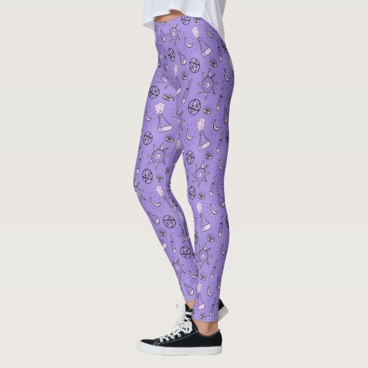 Hexchy Occult Symbols Pattern - Mystical Magic Leggings (Links)