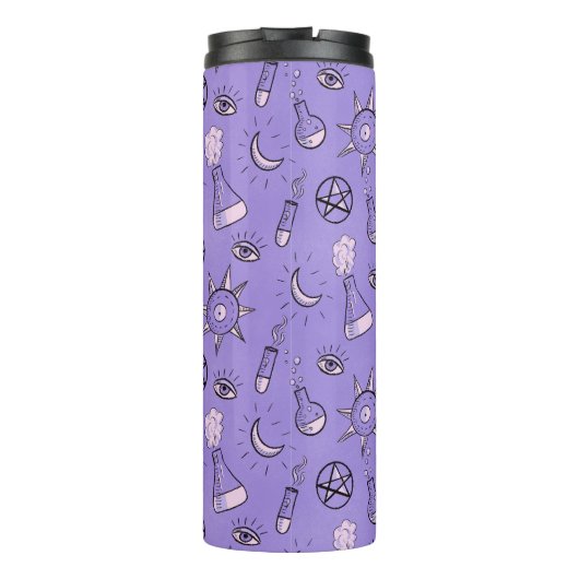 Hexchy Occult Symbols Pattern - Mystical Magic Thermosbecher (Rückseite)