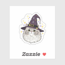 Hexchy Persian - Fluffy Persian Cat Halloween Aufkleber