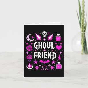 Hexchy Pink Ghoul Friend Halloween Collage Womens Karte