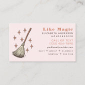 Hexchy Retro Berufliches Reinigungshaus Behaltend Visitenkarte (Vorderseite)