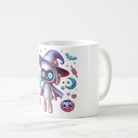 Hexchy Robot Magic Tasse - Niedliche Halloween-Sci (VorderseiteRechts)