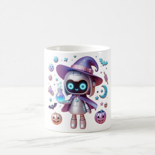 Hexchy Robot Magic Tasse - Niedliche Halloween-Sci (Mittel)