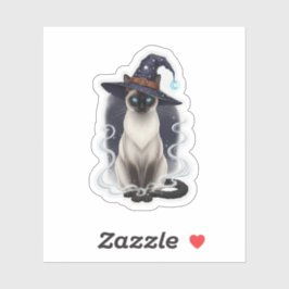 Hexchy Siamese - Halloween Sleek Cat Aufkleber