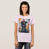 Hexchy Surreal Floral Halloween T-Shirt (Vorne ganz)