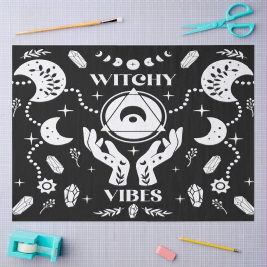 Hexchy Vibes Halloween Dekoupage Tissue Paper Seidenpapier (Basteln)