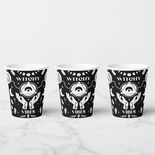 Hexchy Vibes Halloween Paper Cups Pappbecher (Multi)