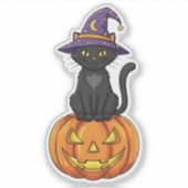 Hexchy Whiskers Halloween Aufkleber (Vorderseite)