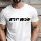 Hexchy Wisdom halloween hat schwarze Typografie T-Shirt