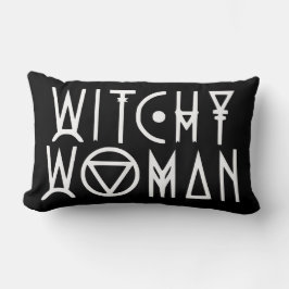 Hexchy Woman Halloween Goth Décor Hexe Lendenkissen