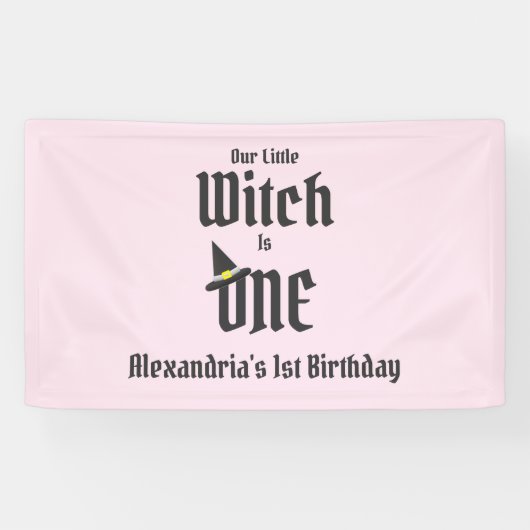 Hexe 1. Geburtstag Banner (Horizontal)