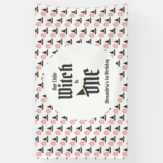 Hexe 1. Geburtstag Banner (Vertikal)