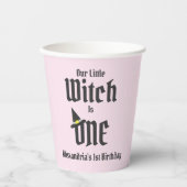 Hexe 1. Geburtstag Pappbecher (Vorderseite)