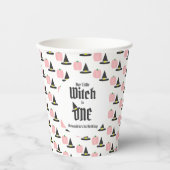 Hexe 1. Geburtstag Pappbecher (Vorderseite)