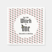 Hexe 1. Geburtstag Serviette (Vorderseite)