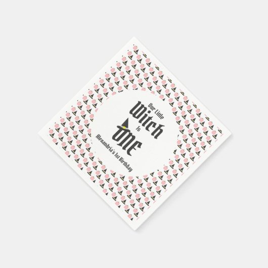 Hexe 1. Geburtstag Serviette (Ecke)