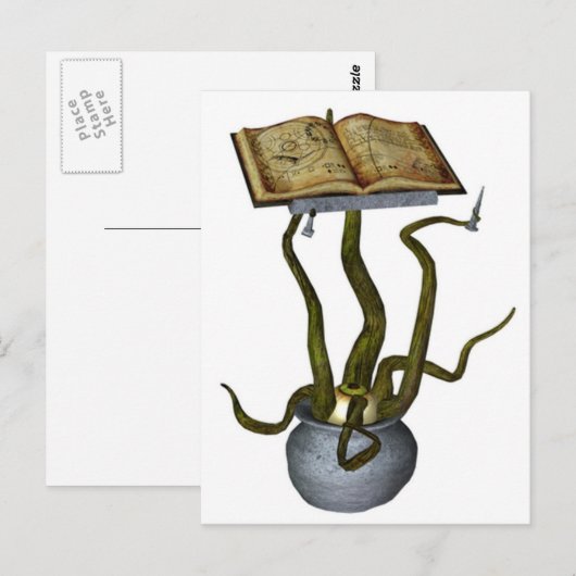 Hexe 1 postkarte (Vorne/Hinten)