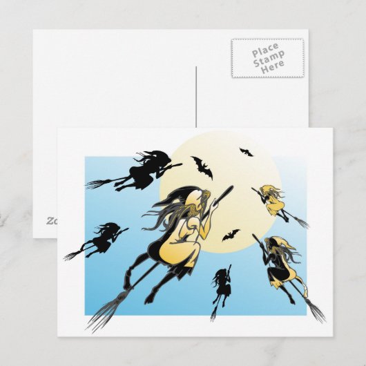 Hexe 3 postkarte (Vorne/Hinten)