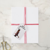 Hexe abgestürzt Geschenkmarke Geschenkanhänger (Mit Garn)