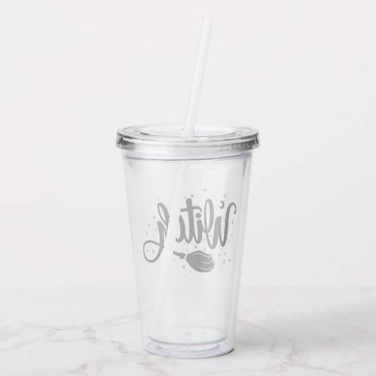 Hexe Acryltrinkbecher (Rückseite)