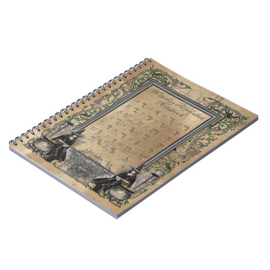 Hexe-Alphabet-Notizbuch Notizblock (Linke Seite)