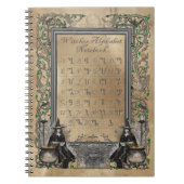 Hexe-Alphabet-Notizbuch Notizblock (Vorderseite)
