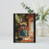 Hexe am Feuerplatz Postkarte (Stehend Vorderseite)